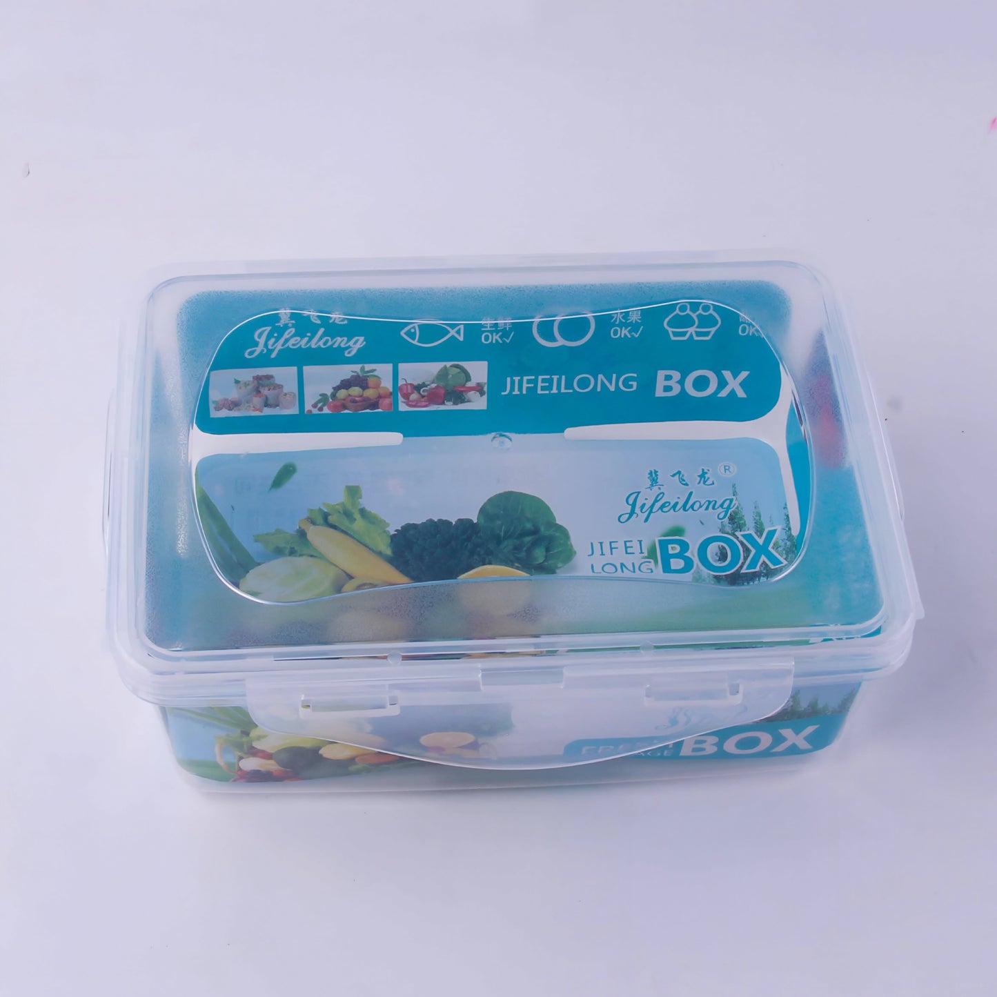 Food storage container with buckle lock