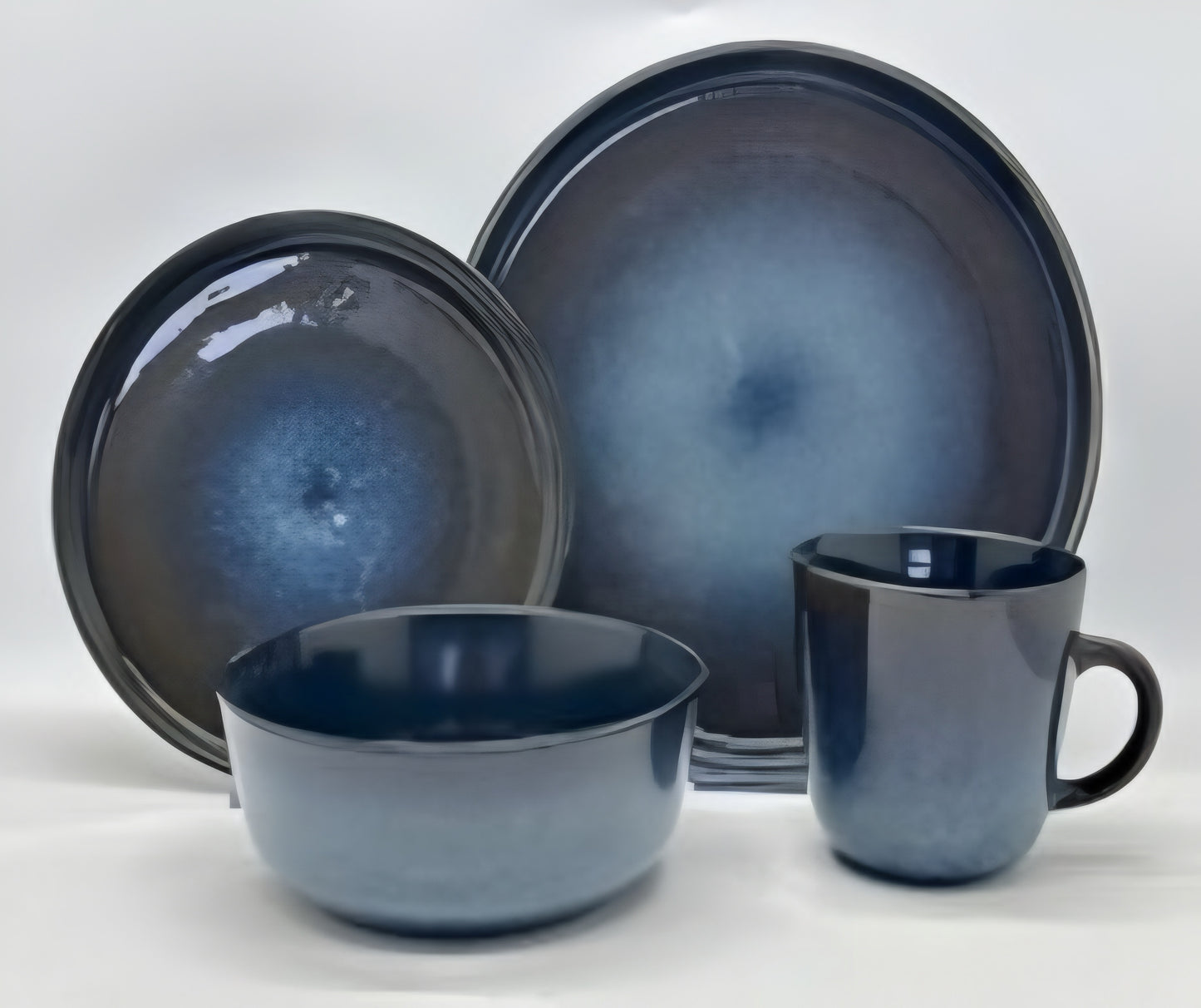 Galaxy stoneware 16 pc Ceramic Dinner set - Galaxy blue
