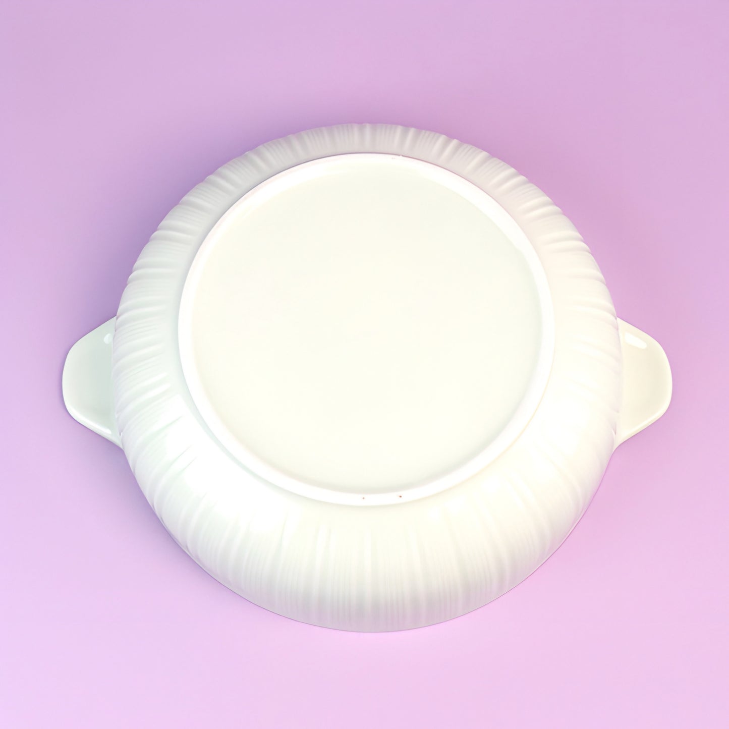 Aura white porcelain ceramic serving bowl - 10 inch