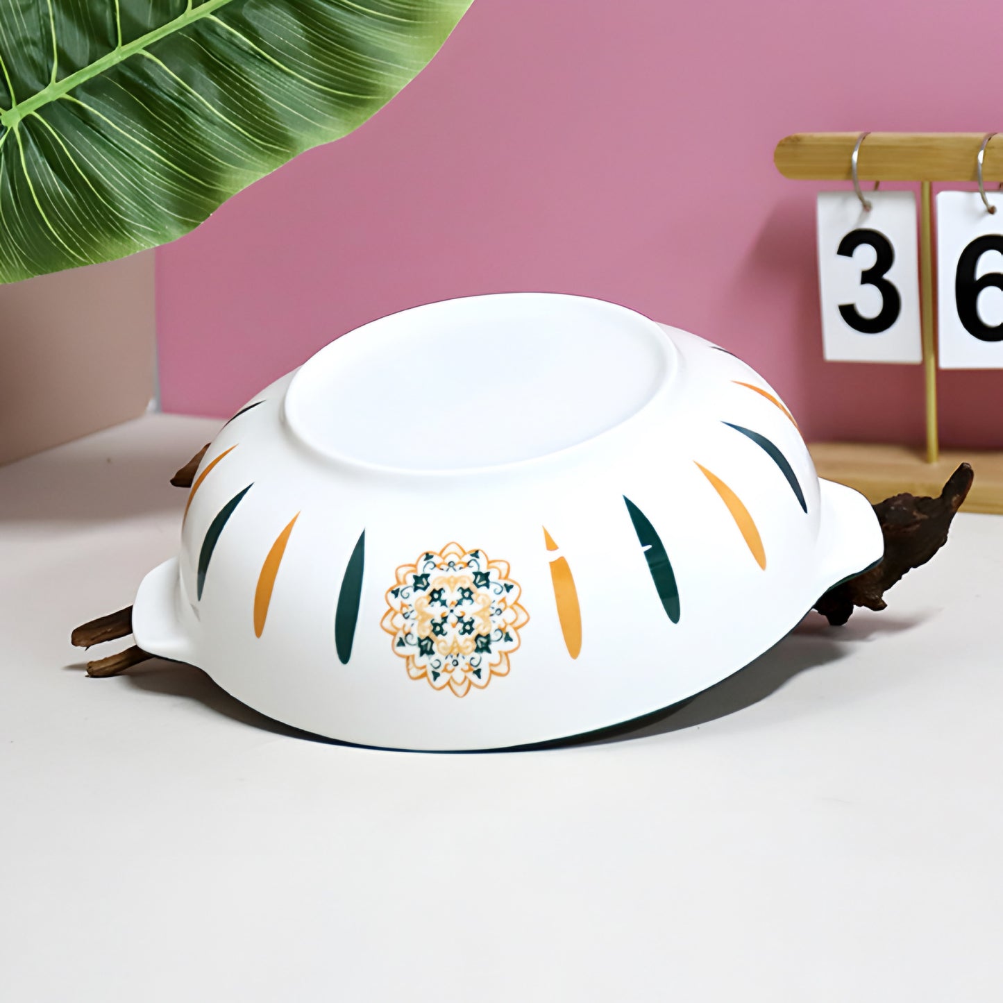 Classical charm porcelain ceramic serving bowl - 10 inch