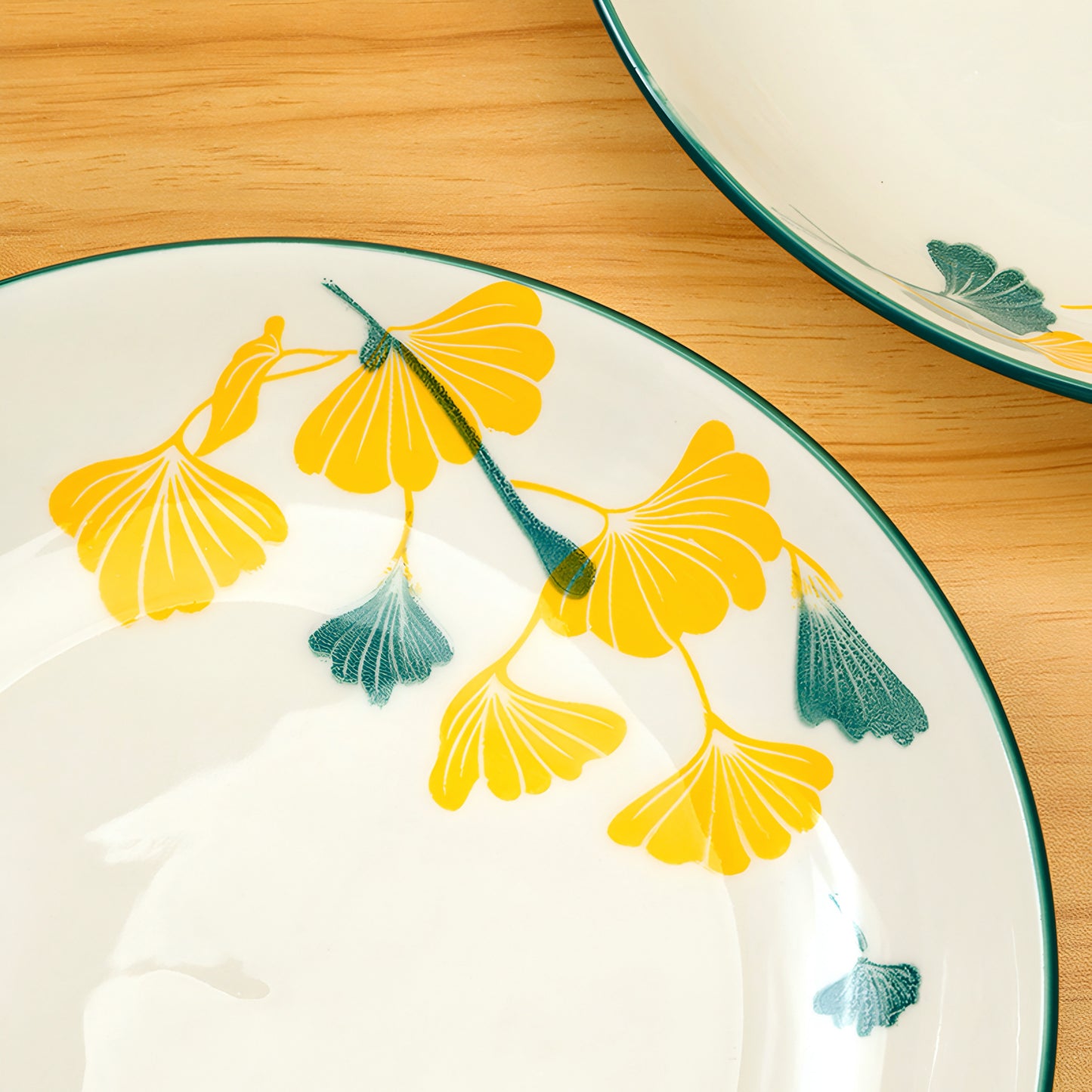 Lucky apricot porcelain ceramic plate - 8 inch