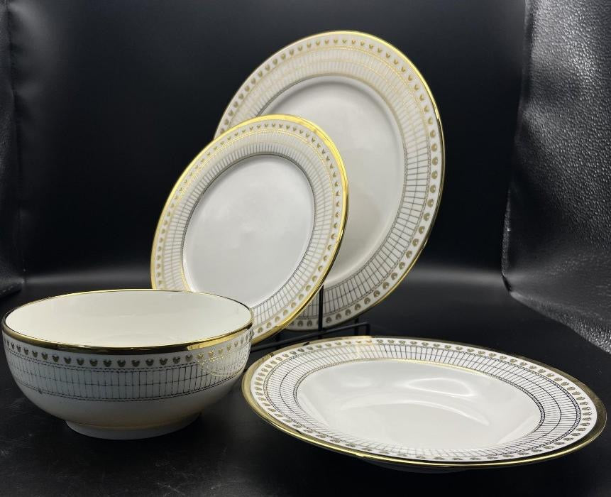 Midas Gold 24 pcs Dinner Set Finest Premium Porcelain