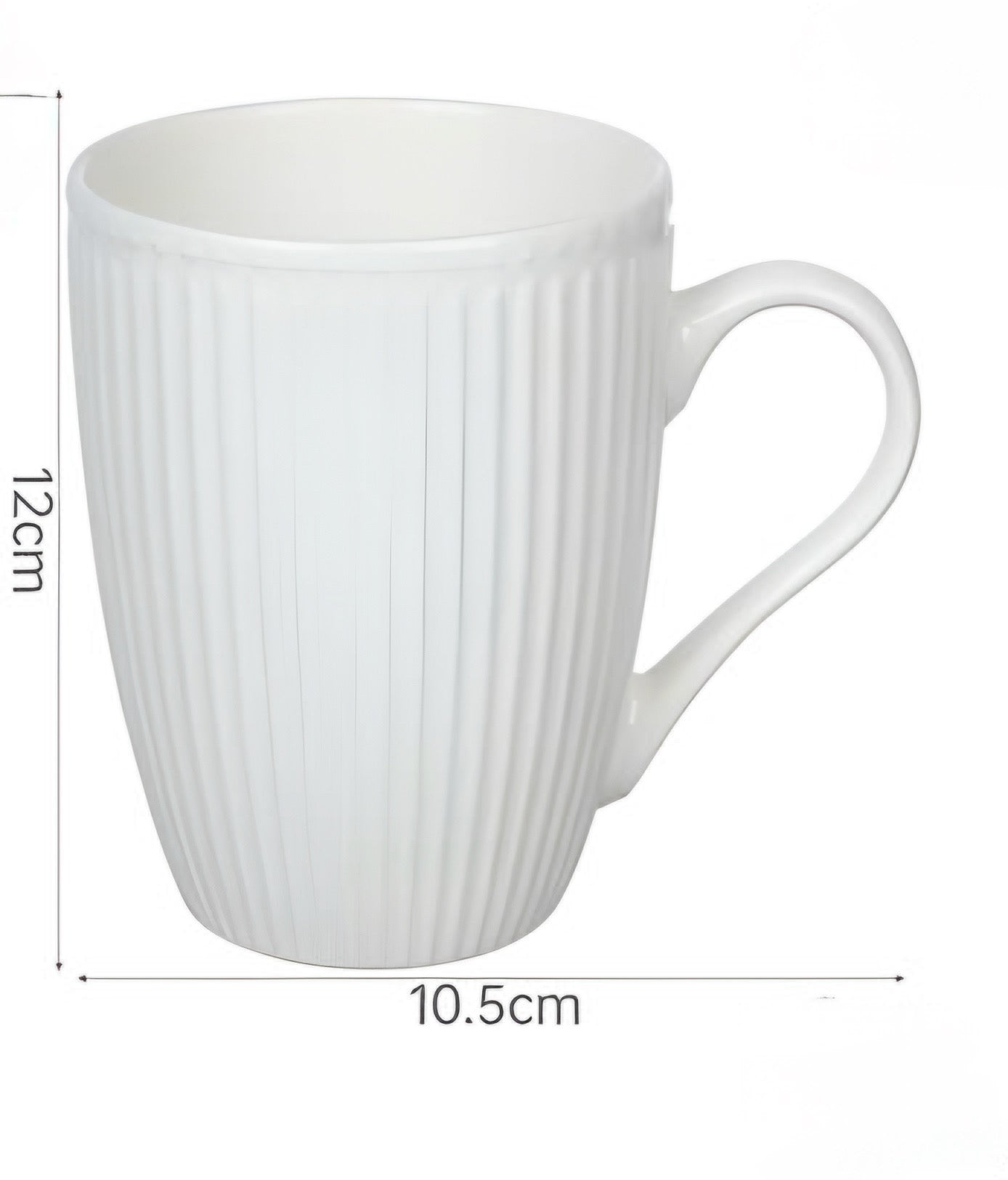 Striped White pack of 4 mug set