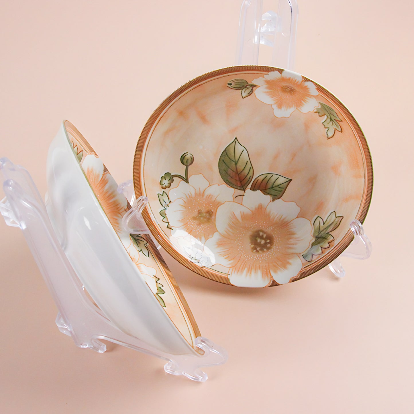 Camellia porcelain ceramic plate - 6 inch