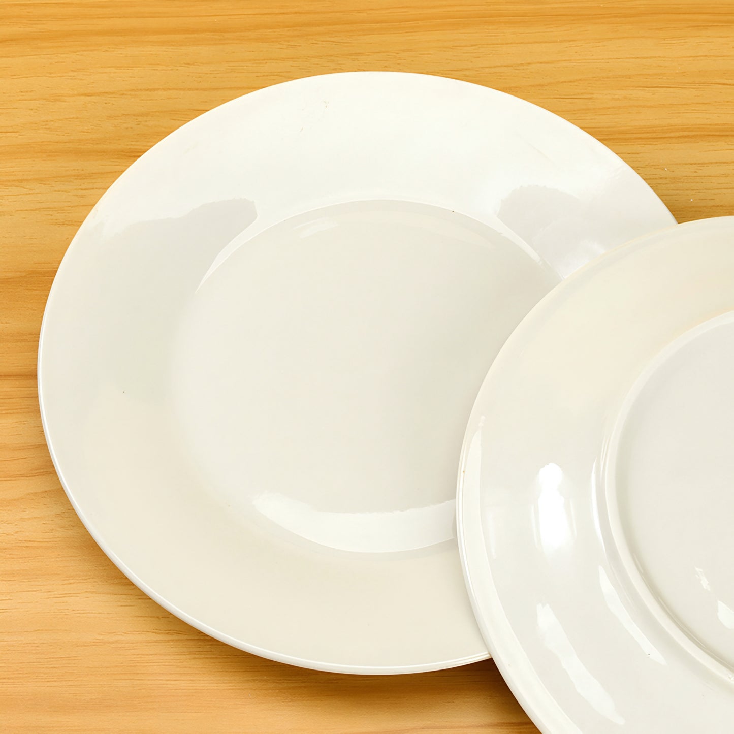 White Flat Porcelain Ceramic Plate - 10 inch