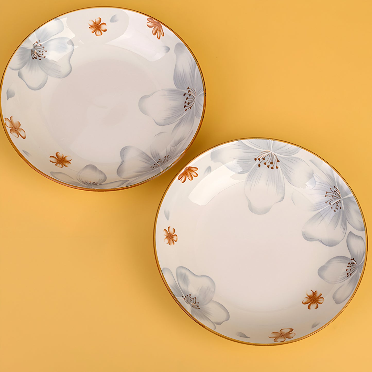 Floral fragrance porcelain ceramic plate - 7 inch