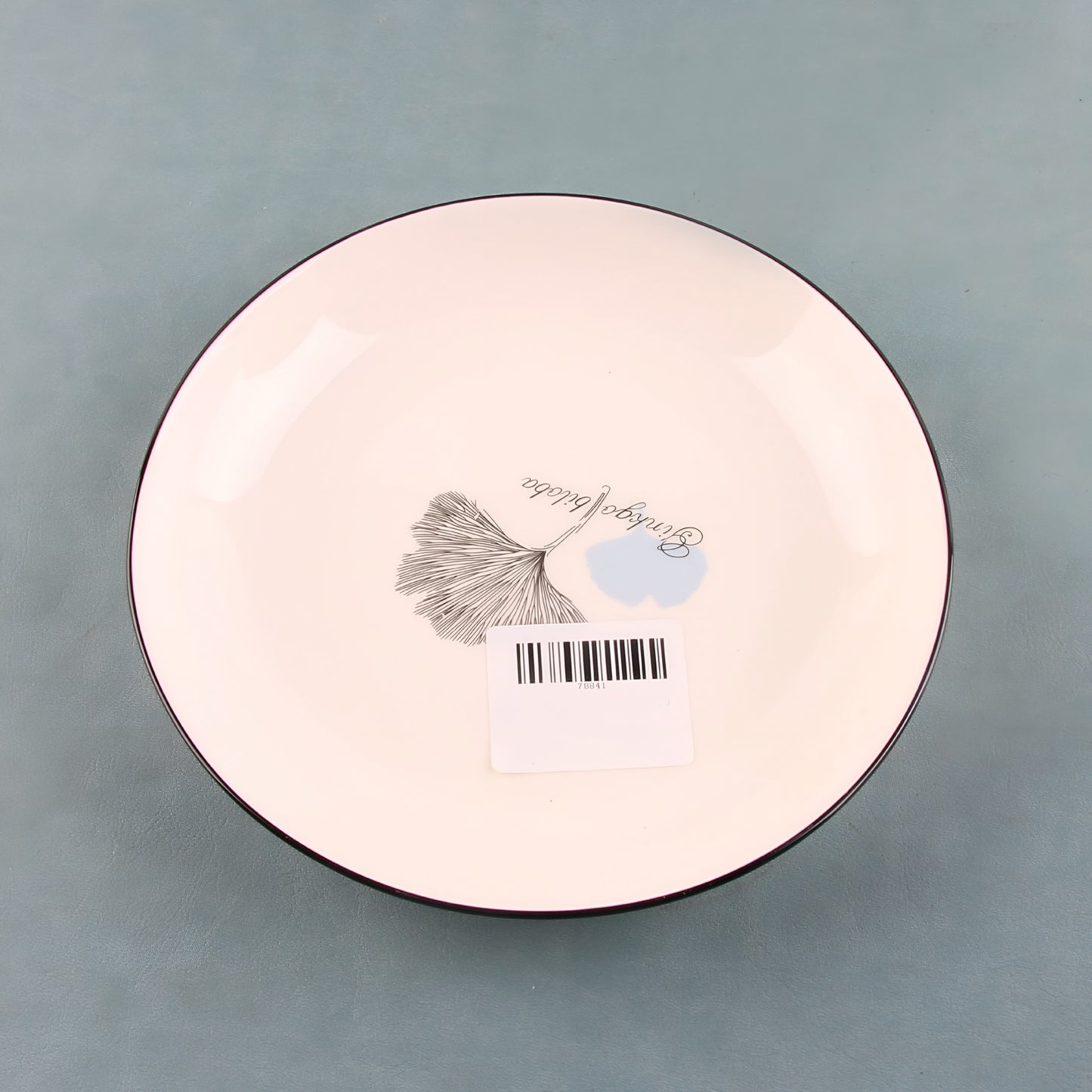 Ginkgo Leaf porcelain ceramic plate - 8 inch