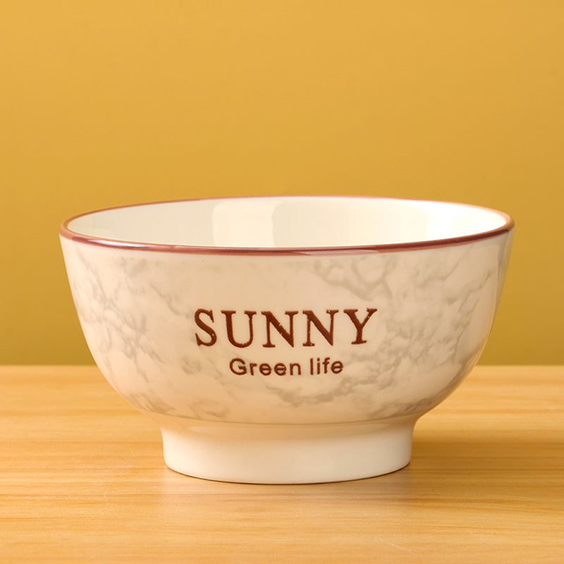 Sunny green life porcelain ceramic bowl - 5 inch