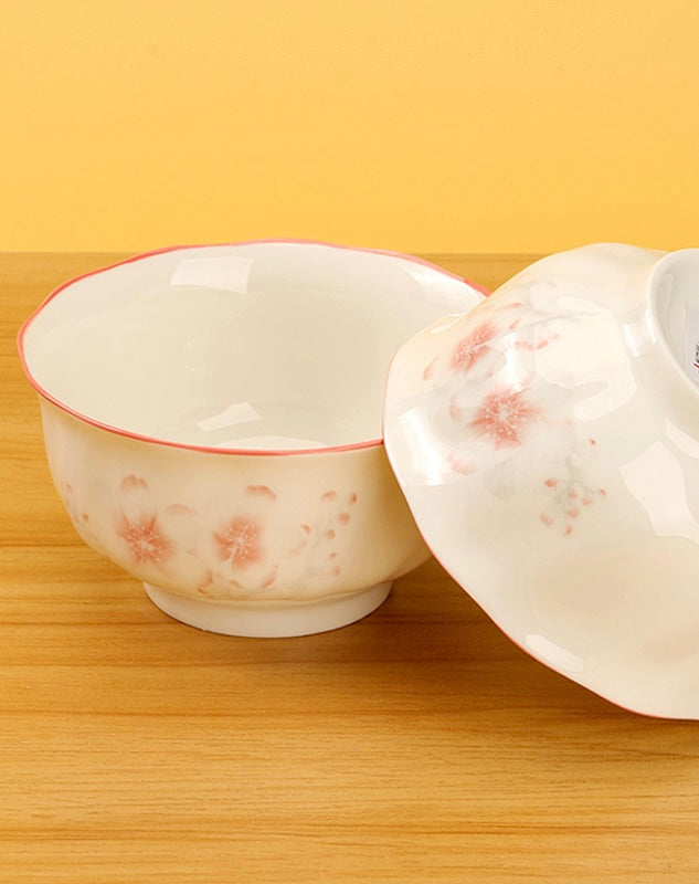 Cherry blossom porcelain ceramic bowl