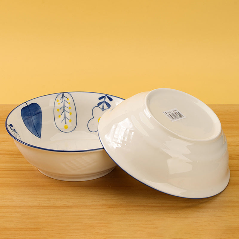 Spring ceramic porcelain bowl - 7 inch