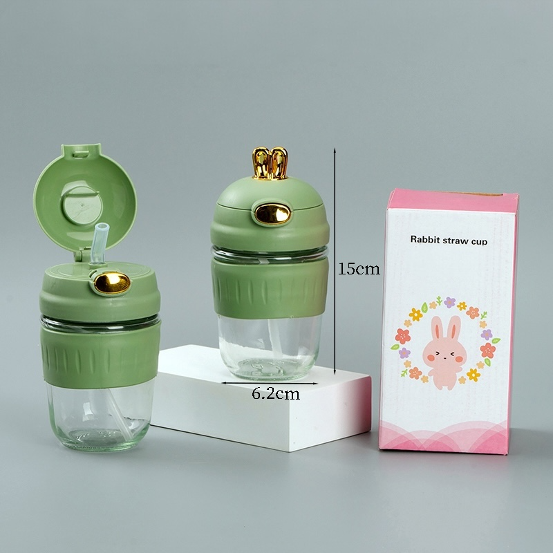 Rabbit Glass with straw