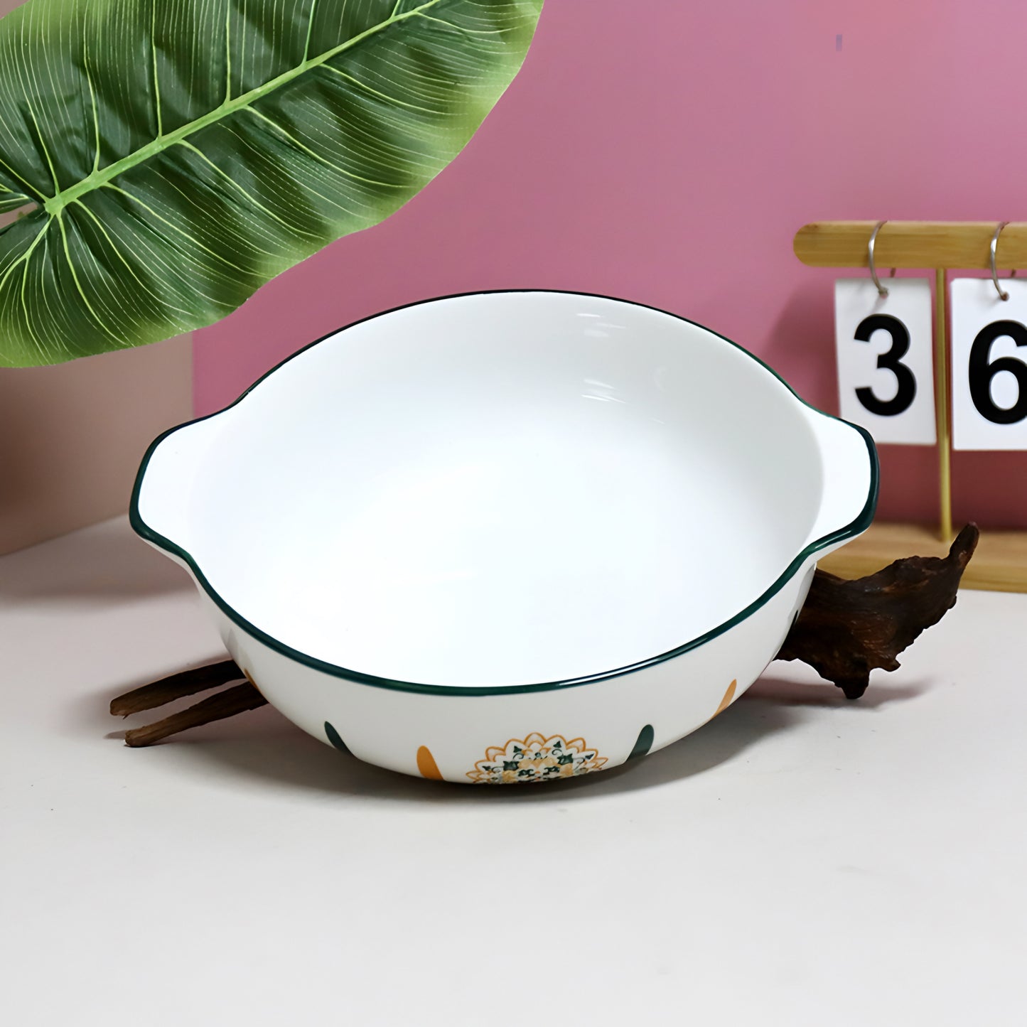 Classical charm porcelain ceramic serving bowl - 10 inch