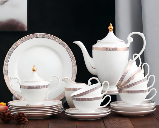 Luxury Versace 22 pc Porcelain Ceramic Tea Set