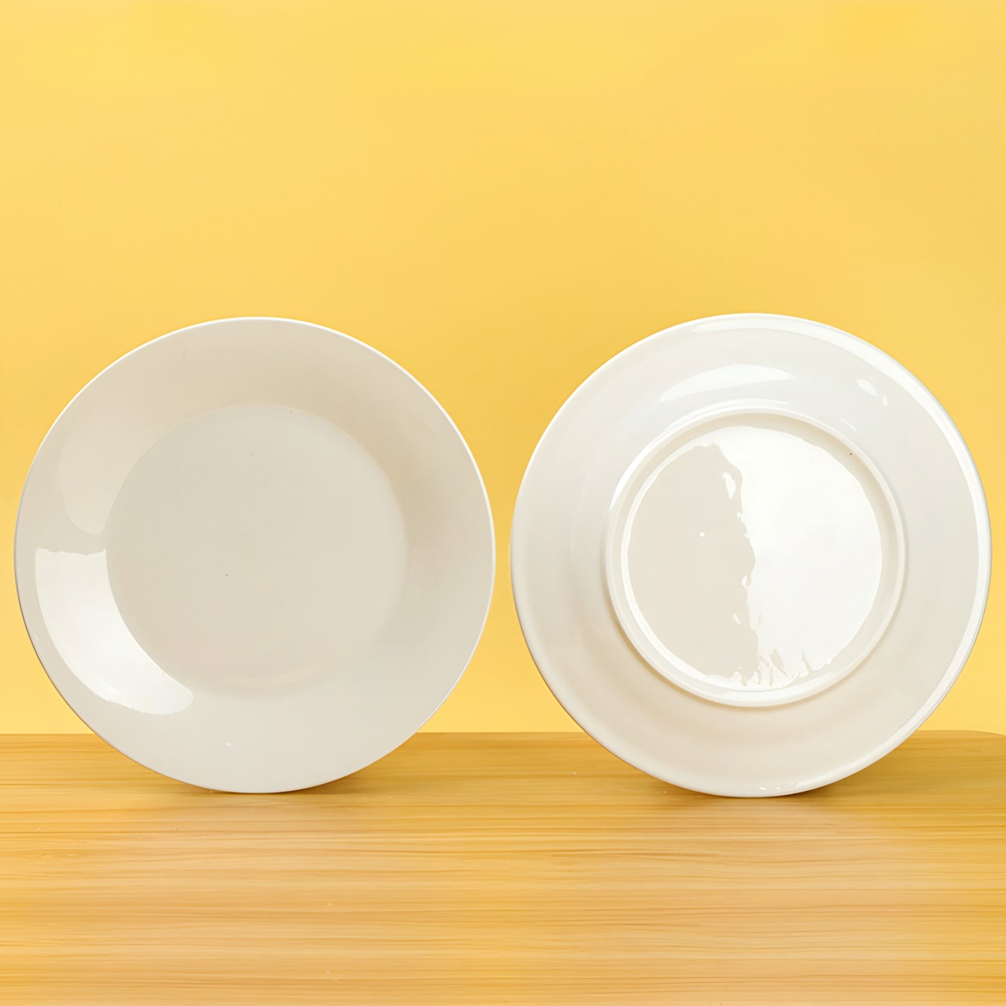 White Flat Porcelain Ceramic Plate - 10 inch