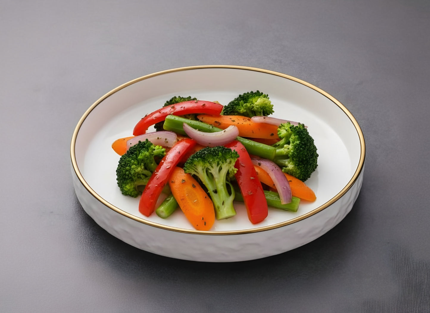 White Gold Textured Premium Porcelain Plate - 8 inch