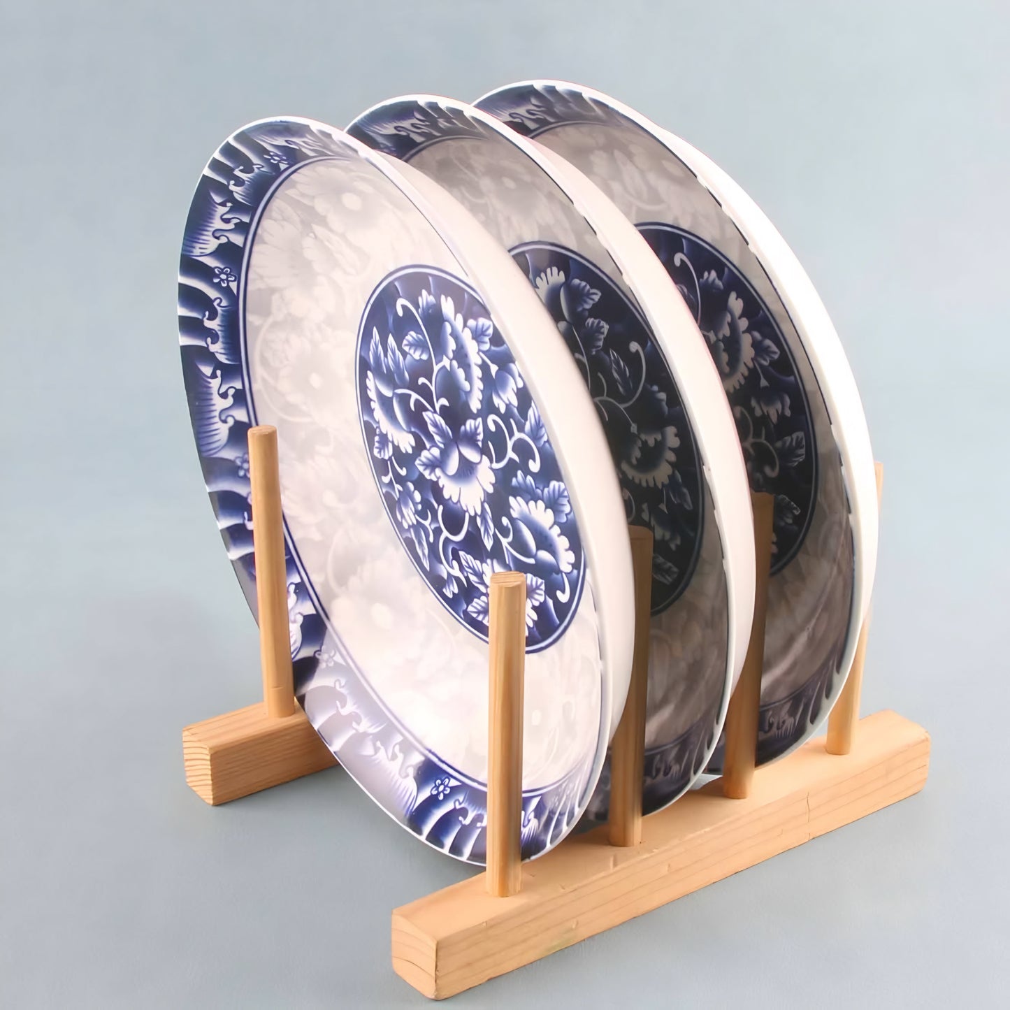 Celadon flower porcelain ceramic plate - 8 inch