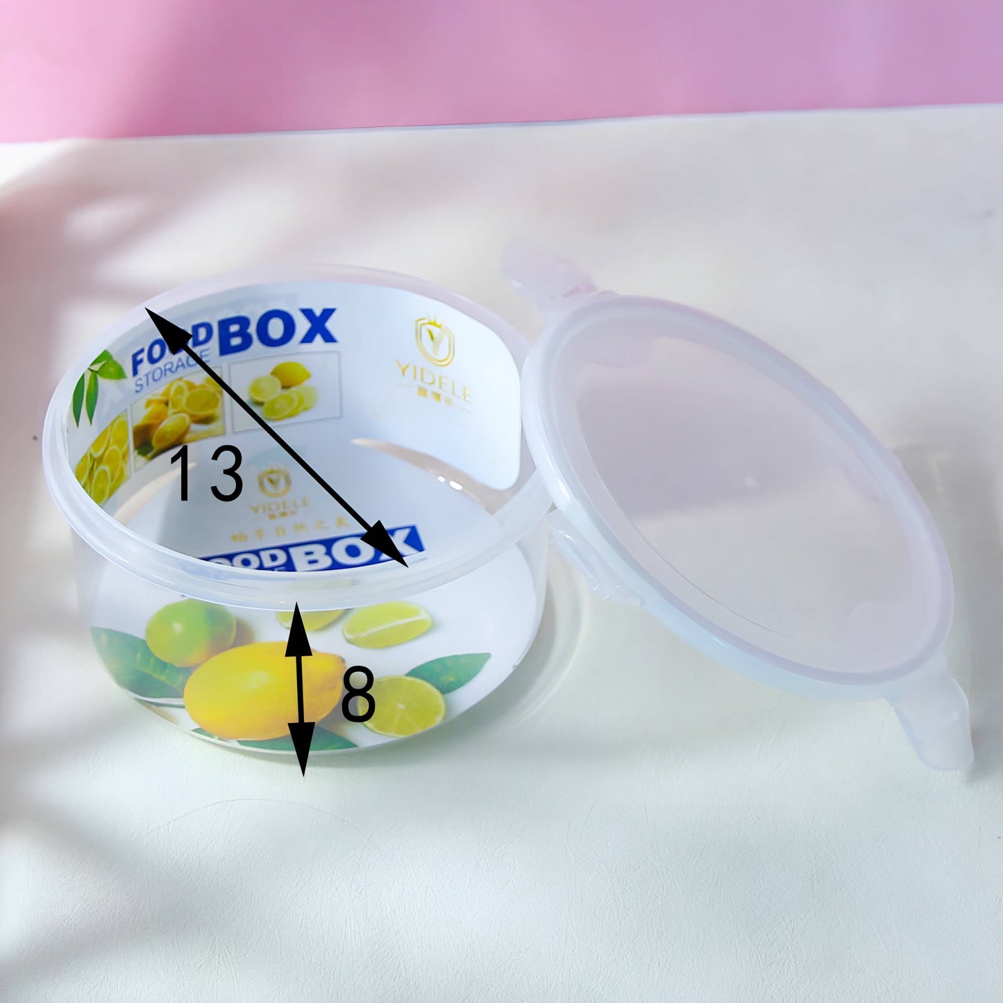 Round Food BOX storage container with buckle lock