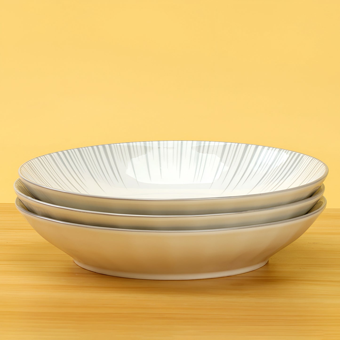 Star grey porcelain ceramic plate - 8 inch