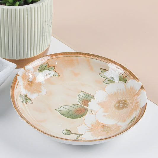 Camellia porcelain ceramic plate - 6 inch