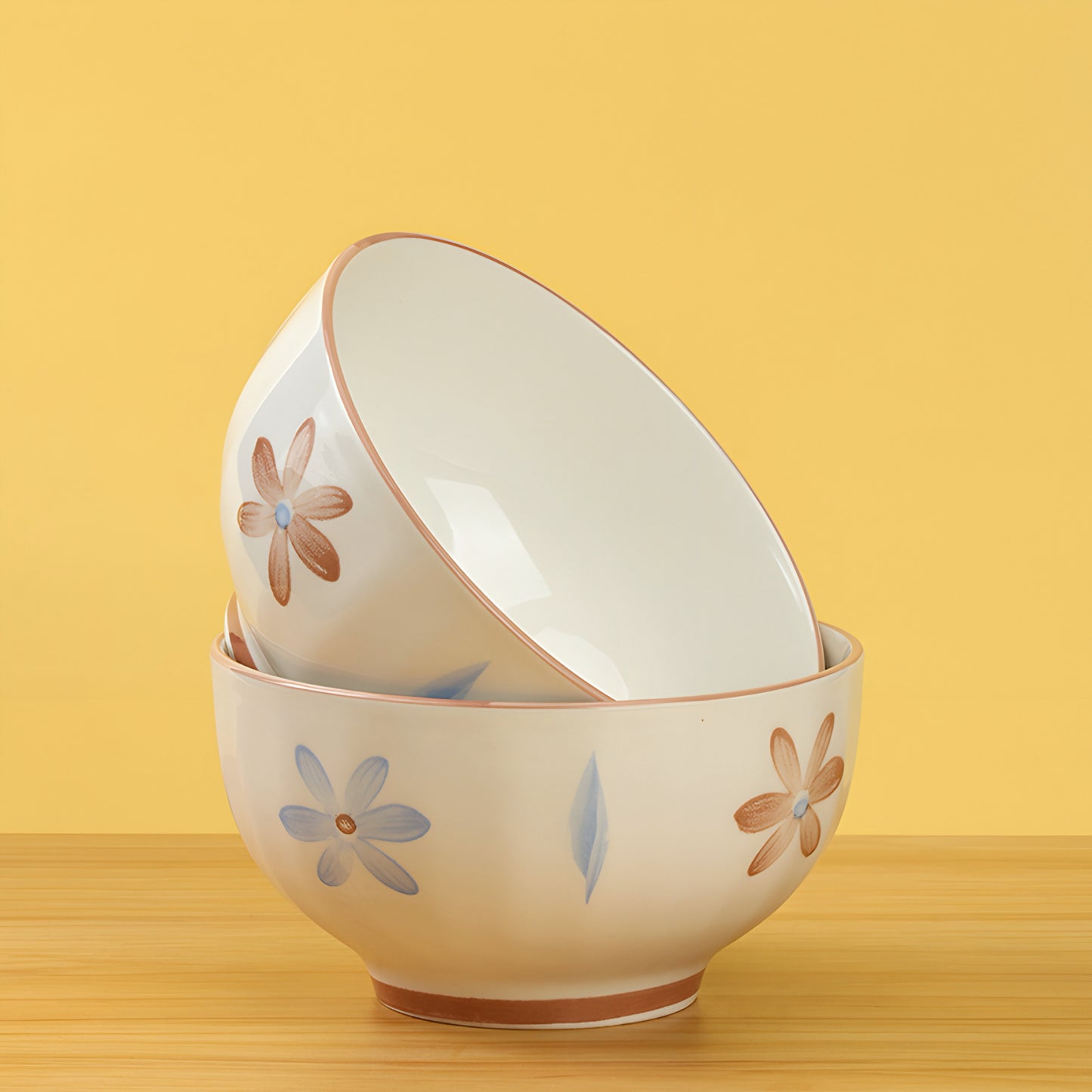 Floral Colorful Starlight Ceramic Bowl - 5 inch