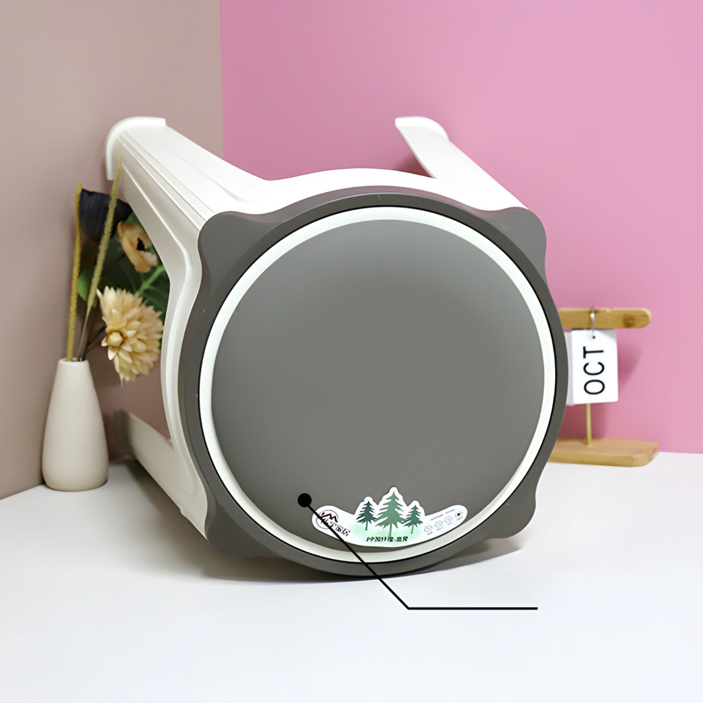 Round high stool with soft cushion seating