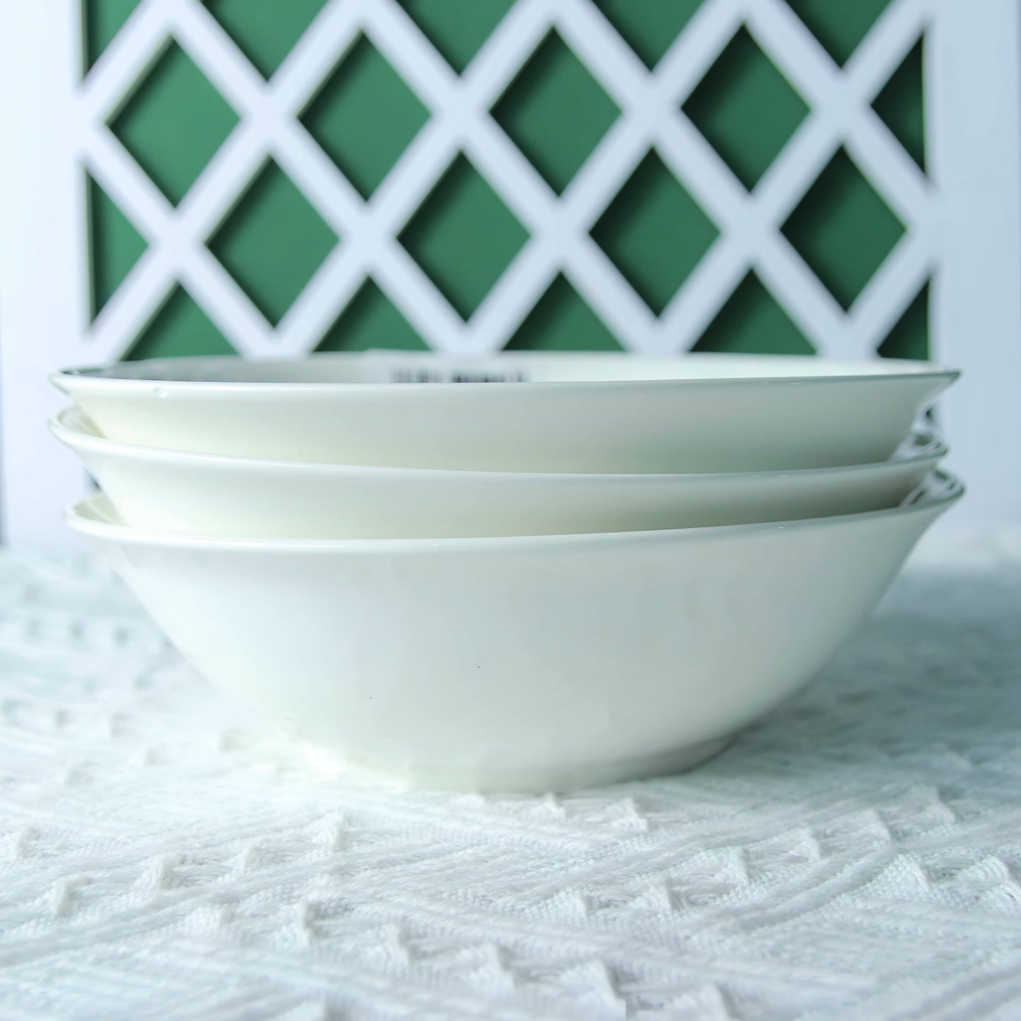 White Serving Ceramic Bowl - 8 inch
