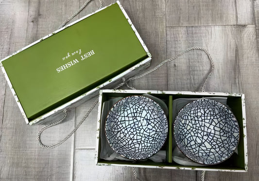 Prosperous Porcelain Bowl Set of 2