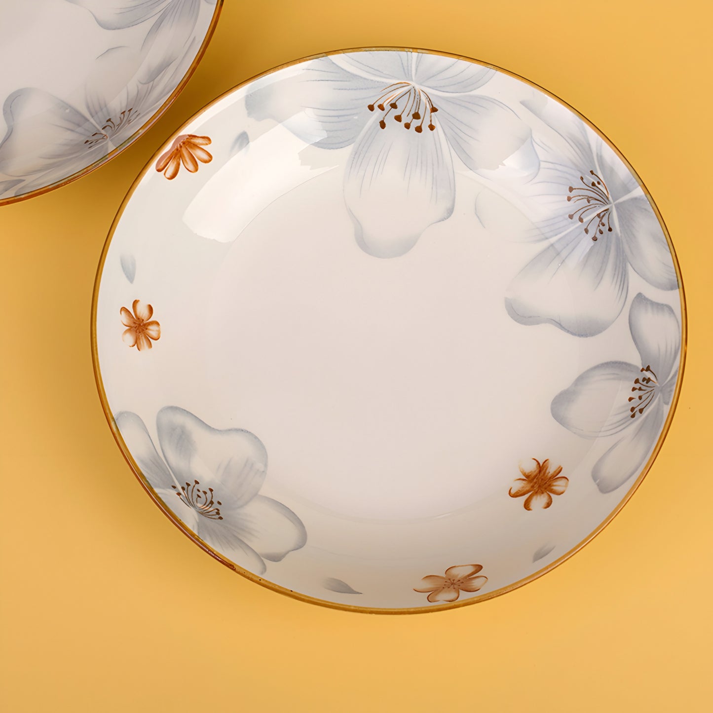 Floral fragrance porcelain ceramic plate - 7 inch