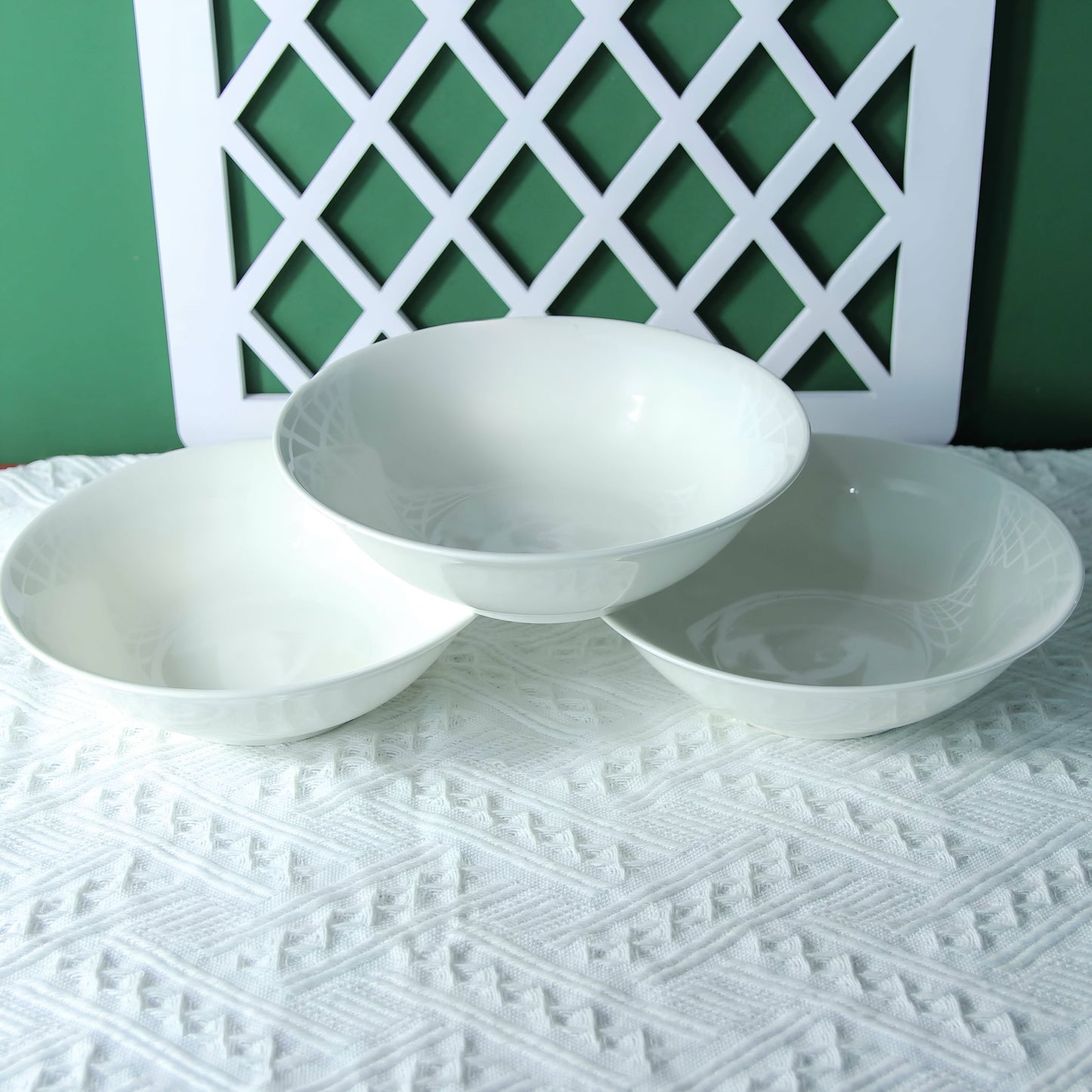White Serving Ceramic Bowl - 8 inch