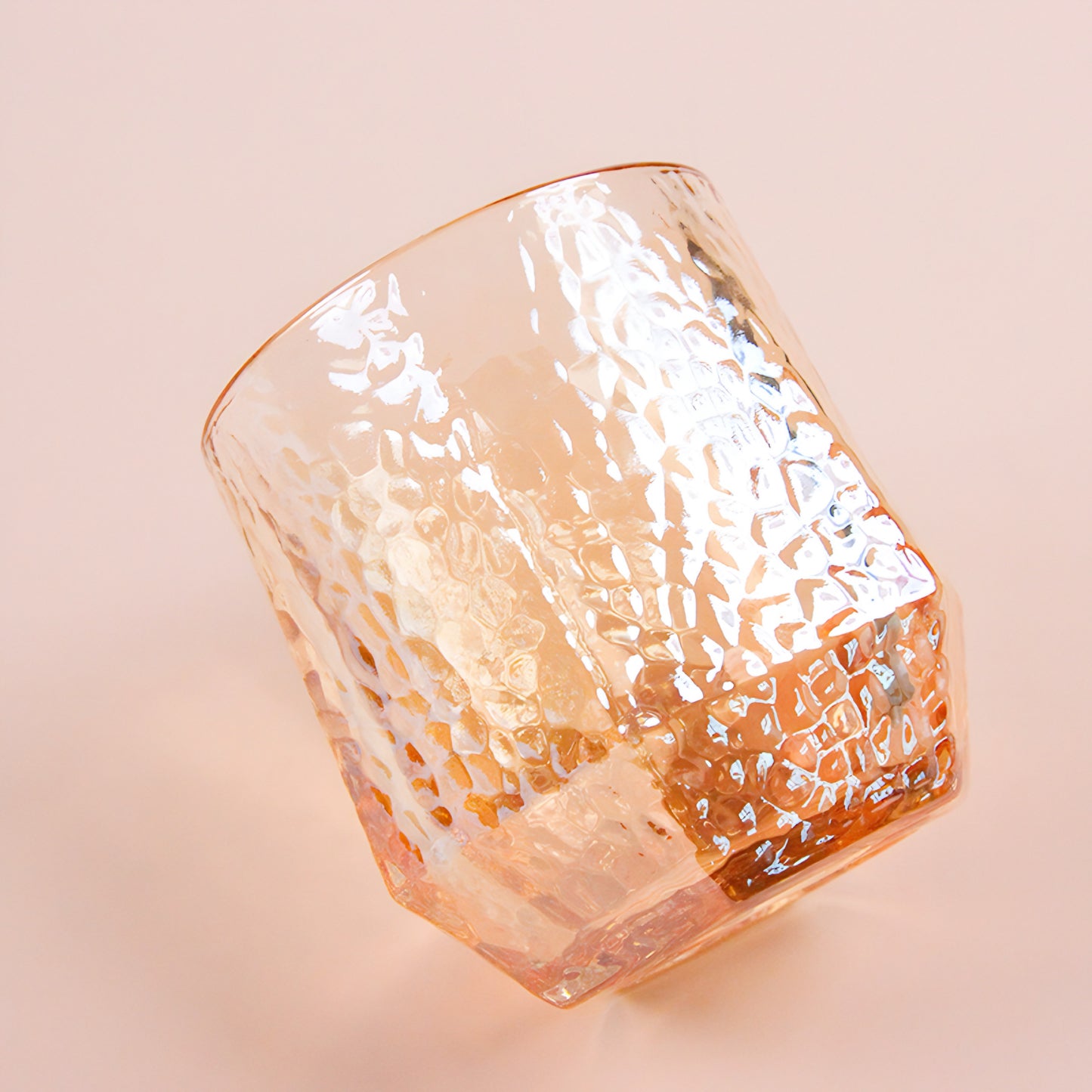 Amber Hexagonal Water Glass - pack of 6