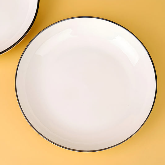 Diamond rose porcelain ceramic plate - 8 inch