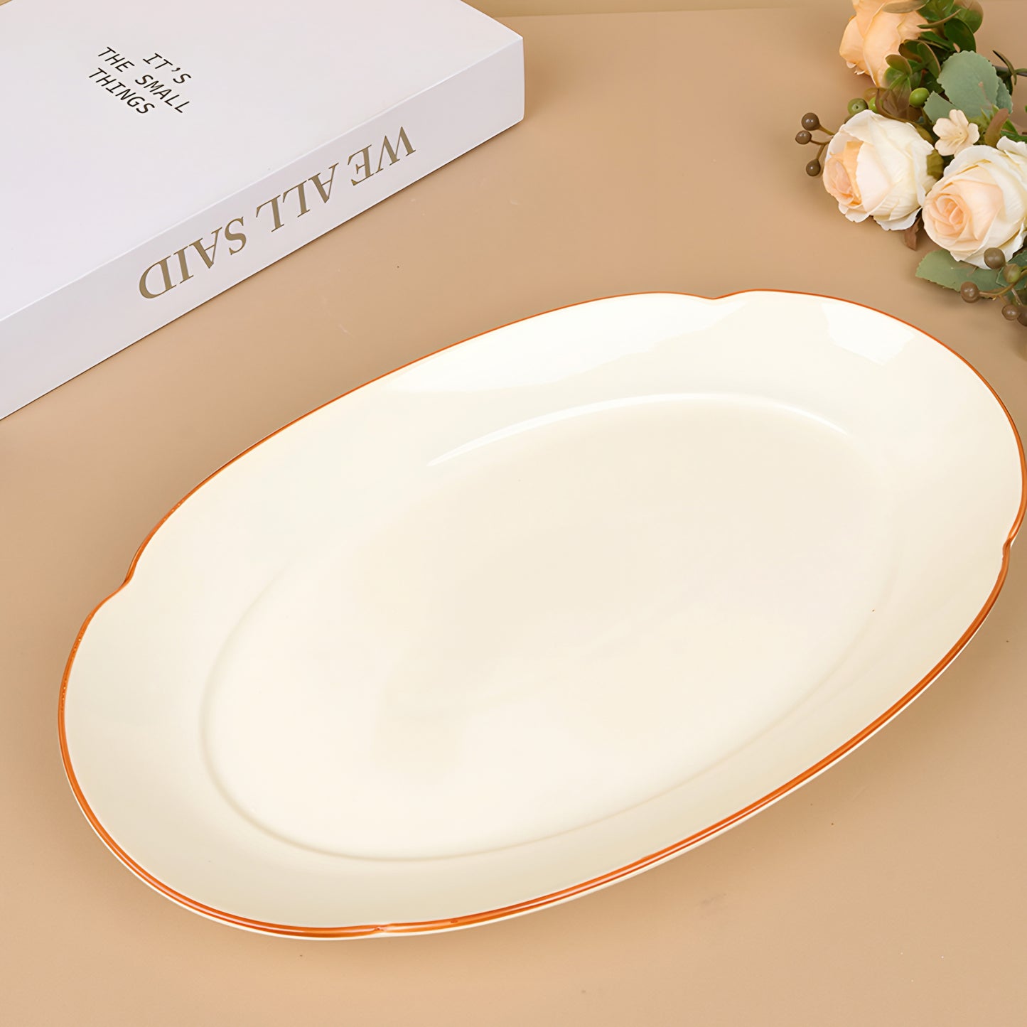 Youzoo snacks serving porcelain ceramic plate - 13 inch