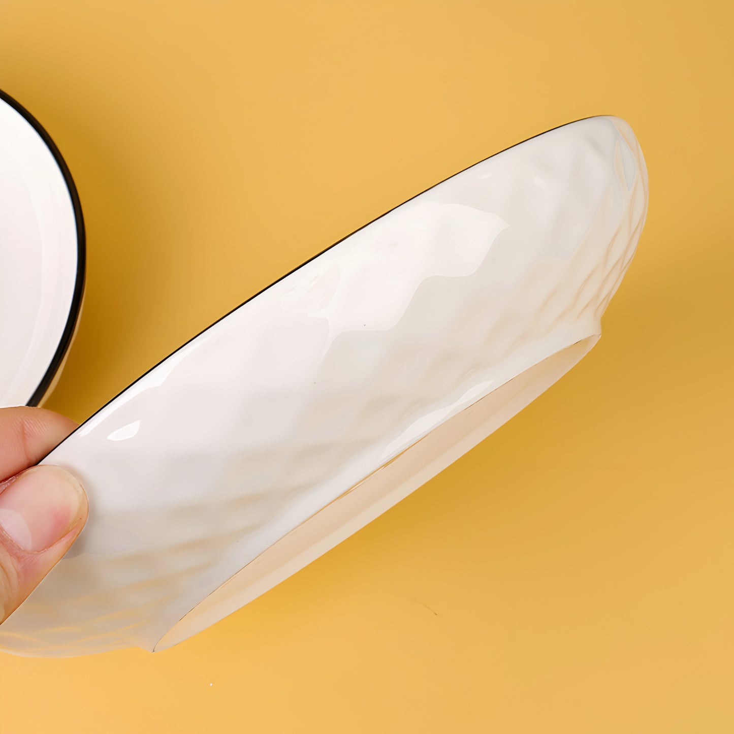 Diamond rose porcelain ceramic plate - 8 inch