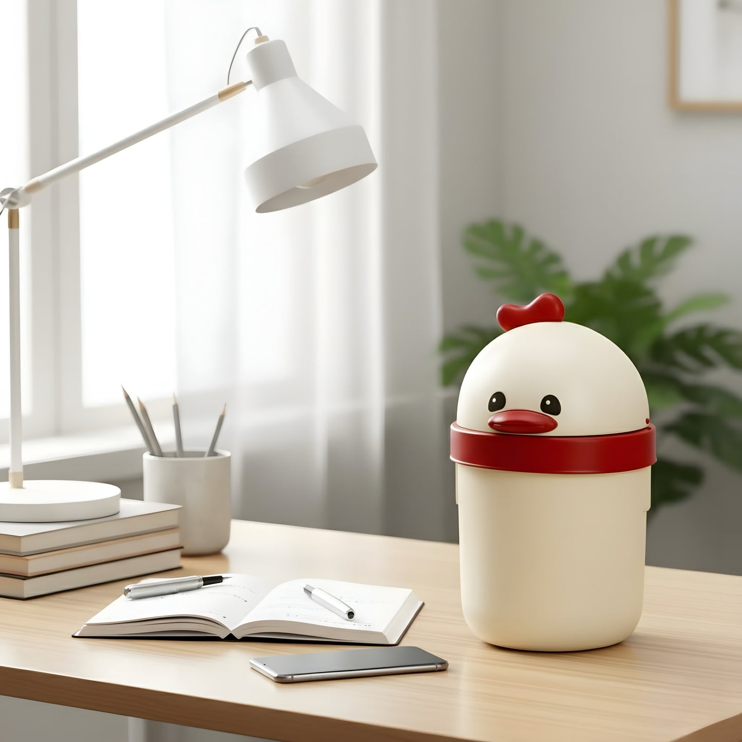 Small desktop trash dustbin