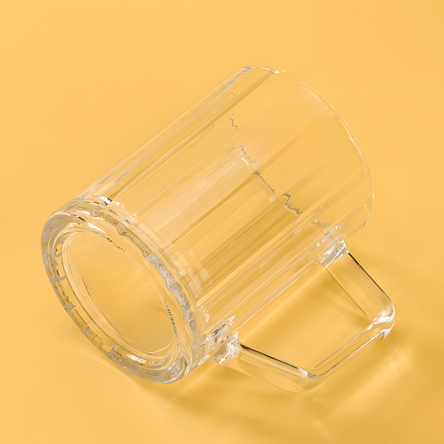 Fluted Glass Handle Cup - Pack of 6