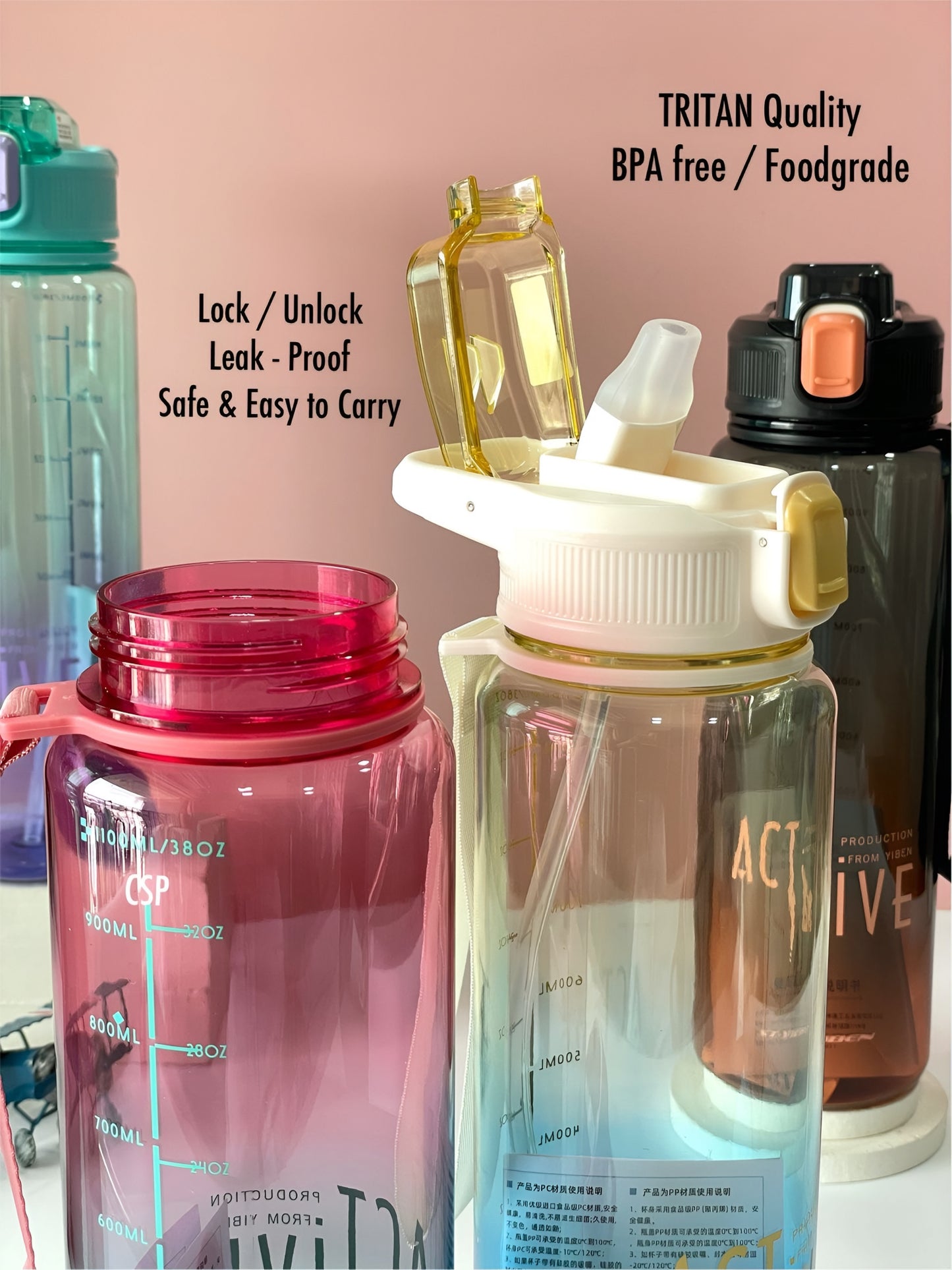 Active sports water bottle - 650 ML