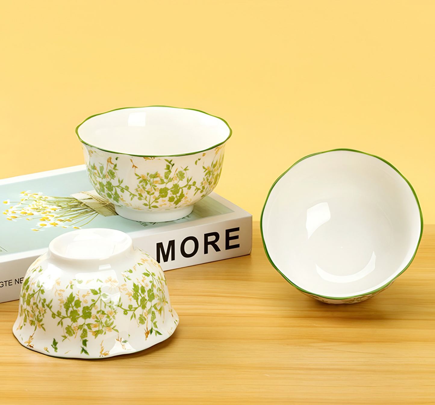 Love for green ceramic bowl