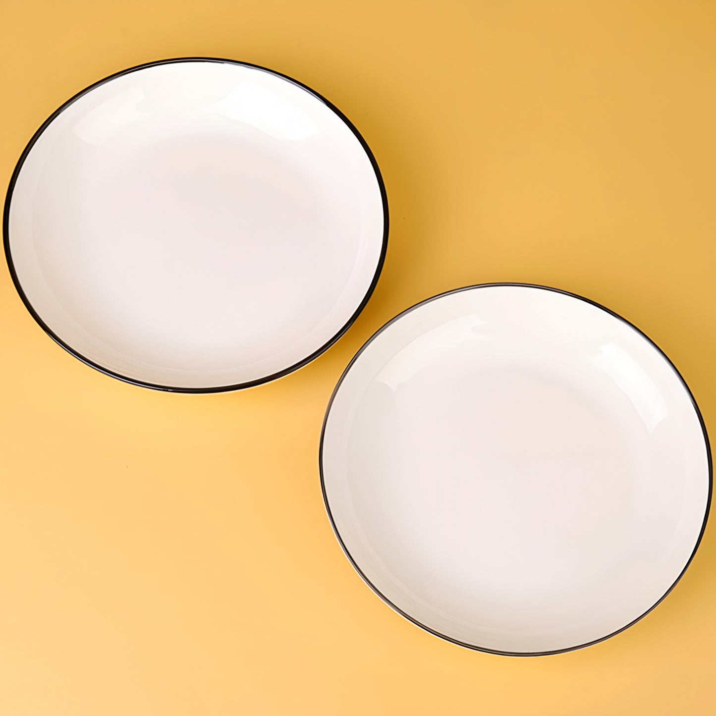 Diamond rose porcelain ceramic plate - 8 inch