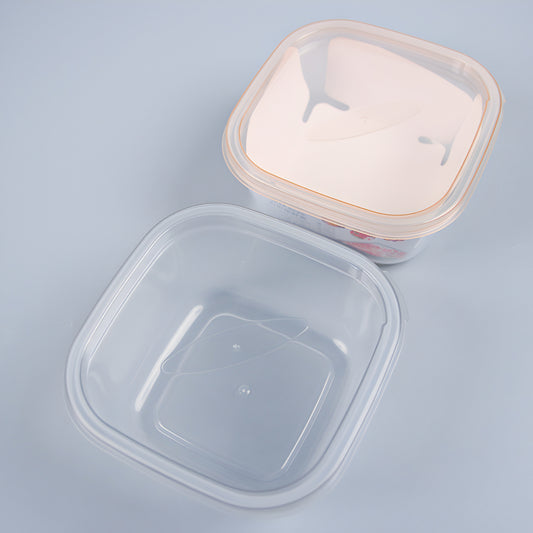 Transparent food storage container