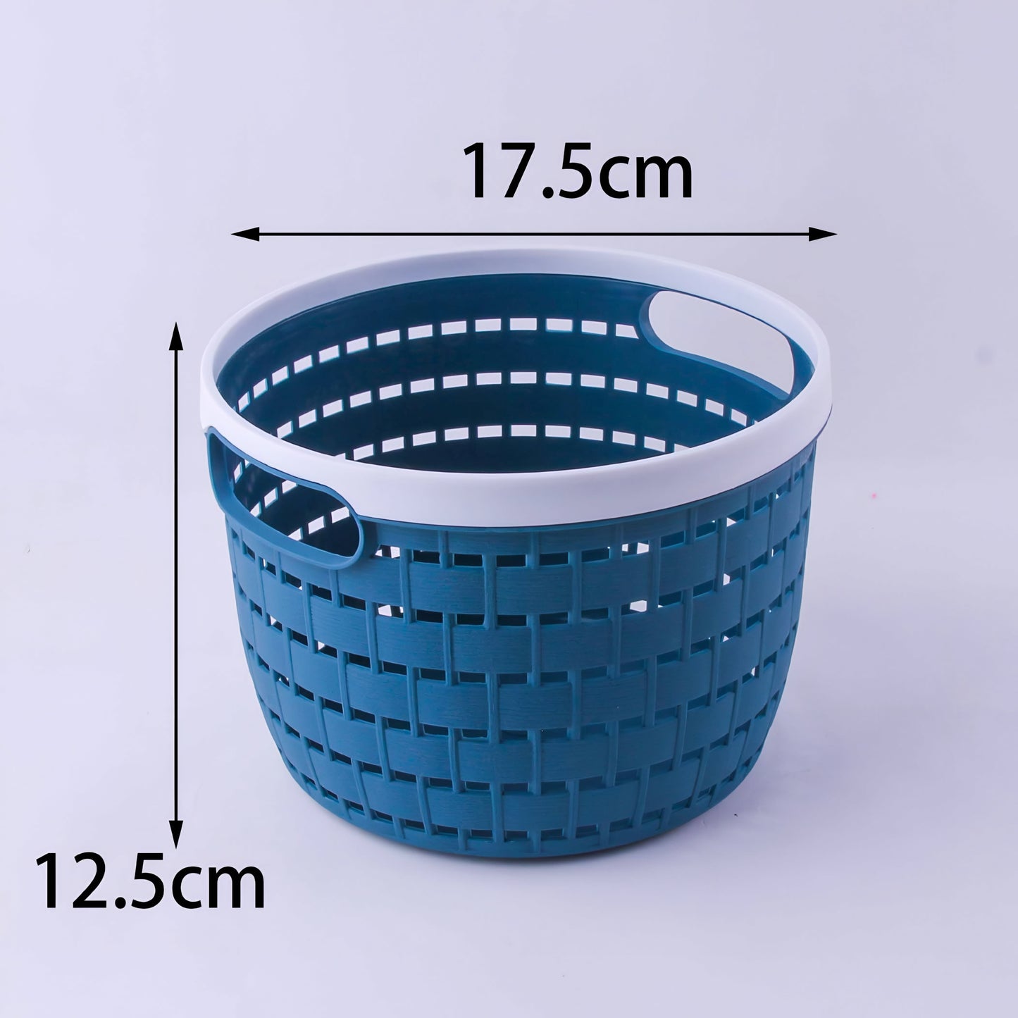 Rattan round storage basket
