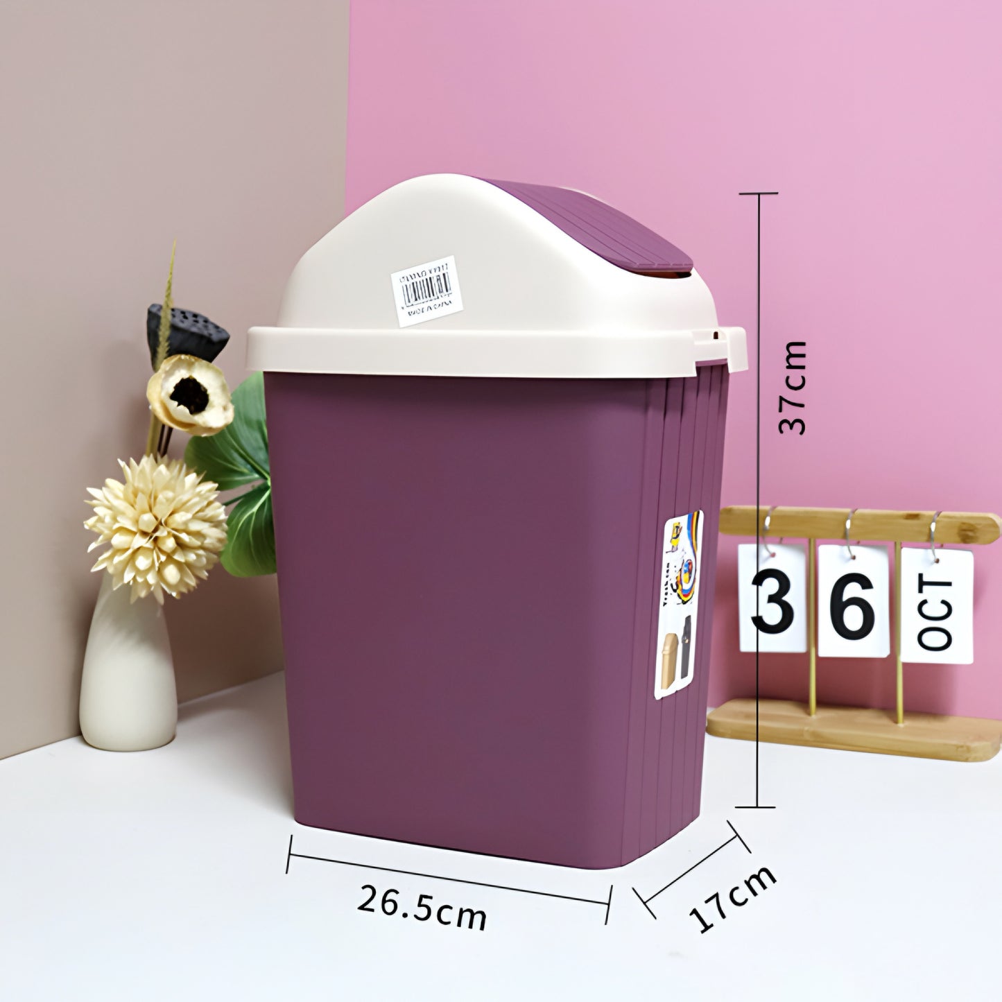 Aristo garbage waste dustbin with swing lid