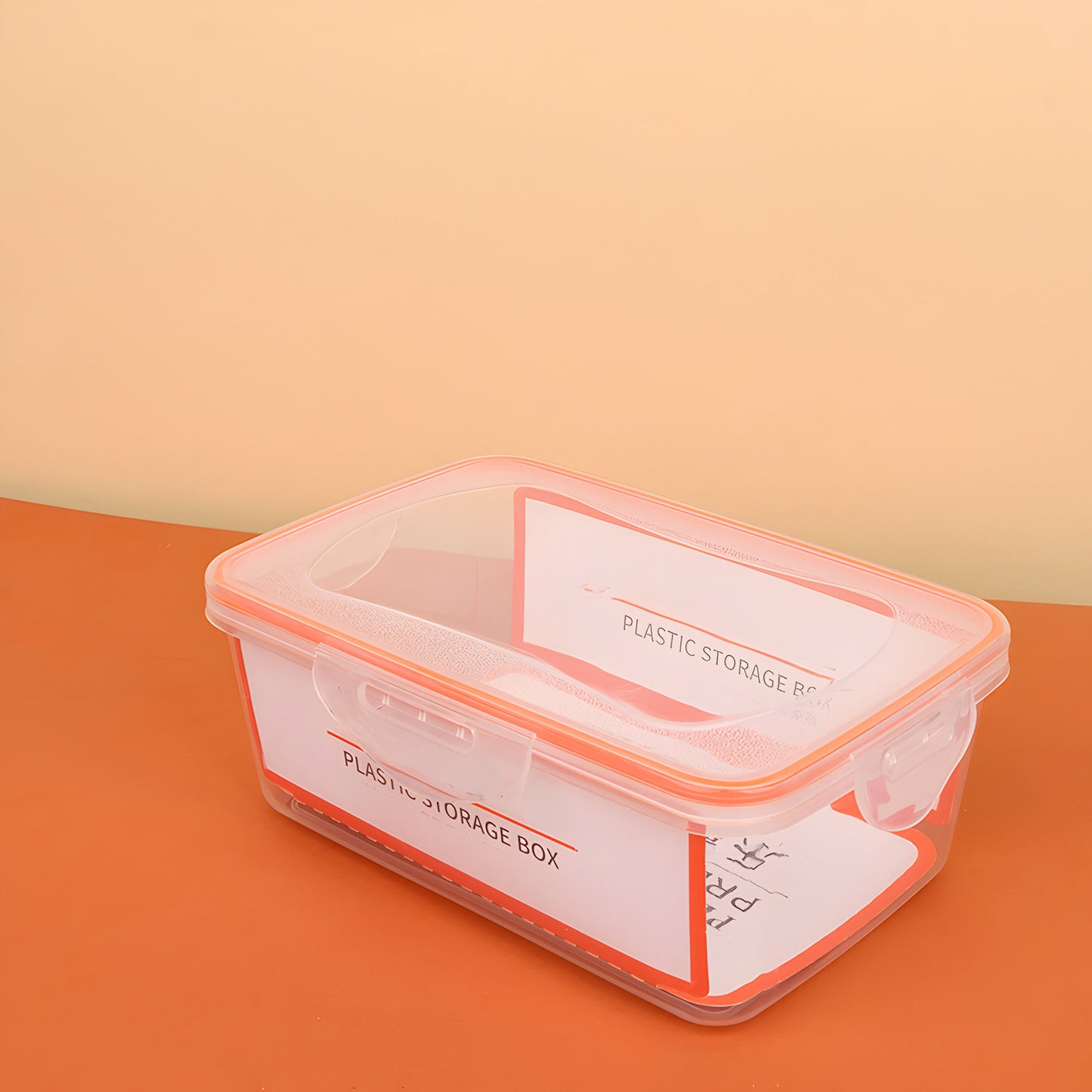 Plastic storage box with buckle lock rectangular