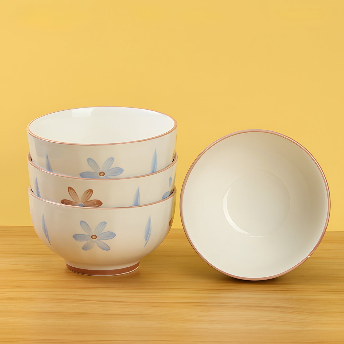 Floral Colorful Starlight Ceramic Bowl - 5 inch