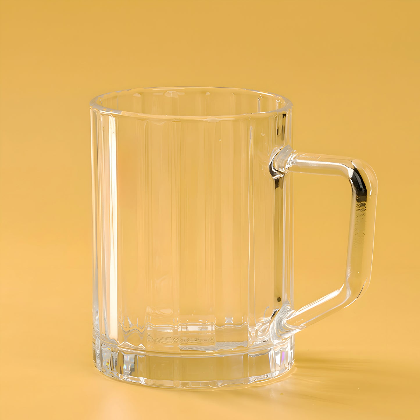 Fluted Glass Handle Cup - Pack of 6