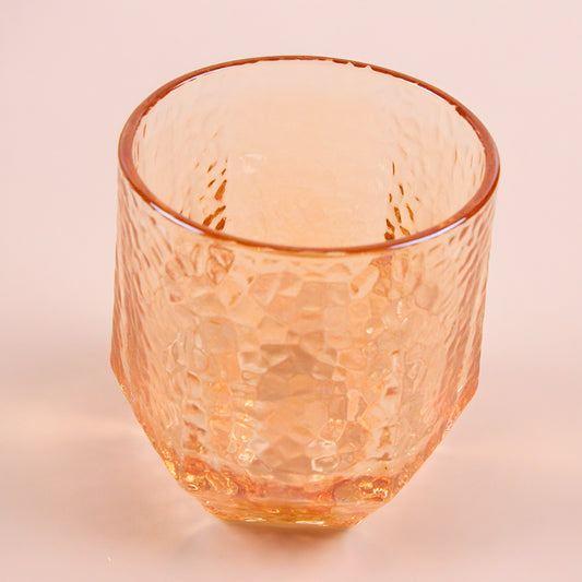 Amber Hexagonal Water Glass - pack of 6