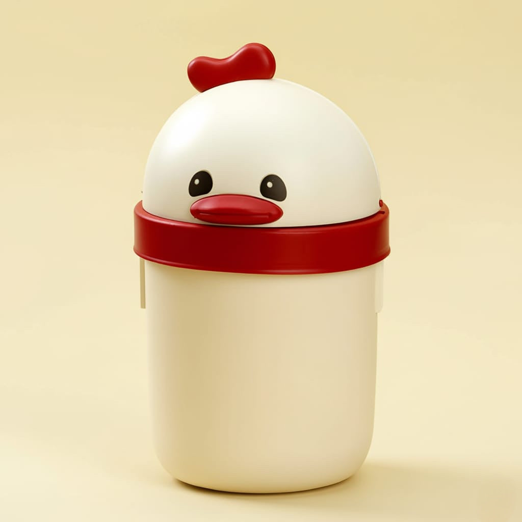 Small desktop trash dustbin