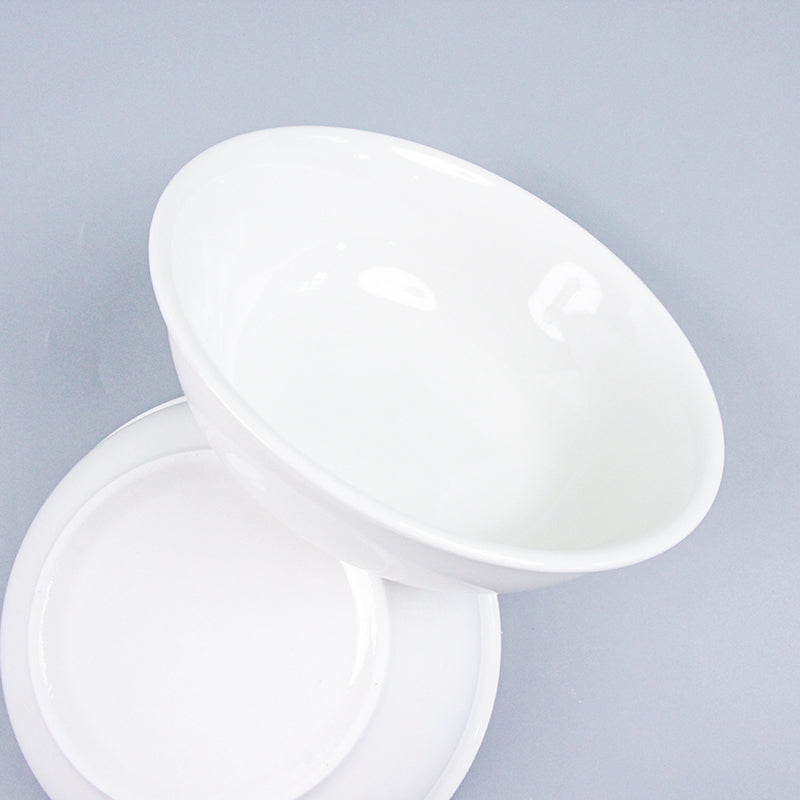 White porcelain ceramic bowl - 7 inch