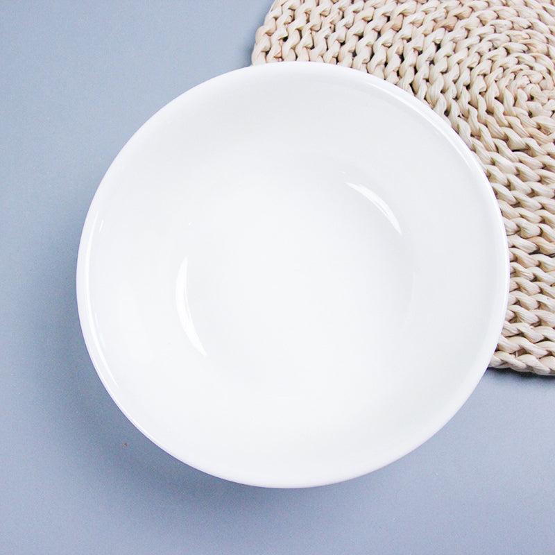 White porcelain ceramic bowl - 7 inch