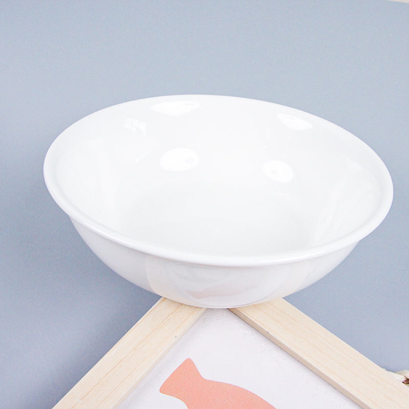 White porcelain ceramic bowl - 7 inch