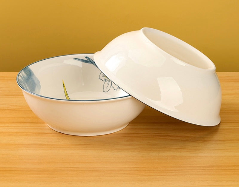 Orchid porcelain ceramic bowl - 7 inch